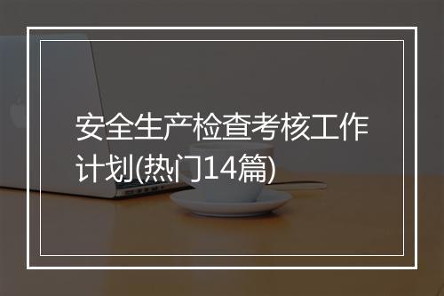 安全生产检查考核工作计划(热门14篇)