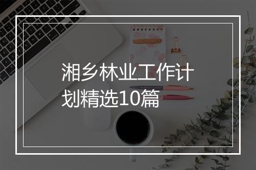 湘乡林业工作计划精选10篇