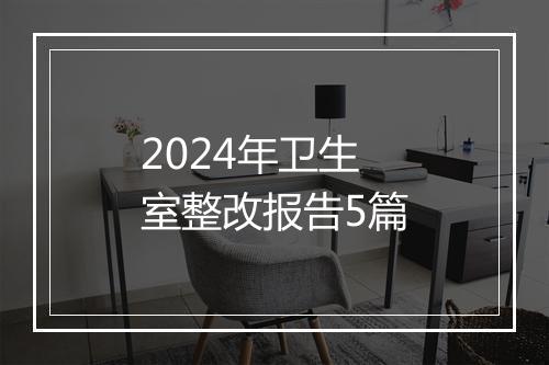 2024年卫生室整改报告5篇