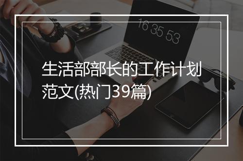 生活部部长的工作计划范文(热门39篇)