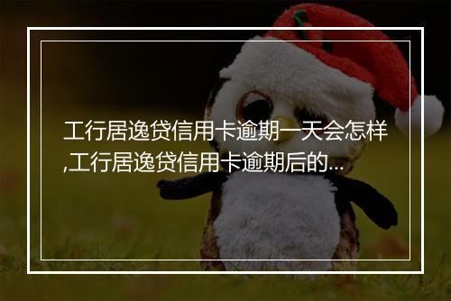 工行居逸贷信用卡逾期一天会怎样,工行居逸贷信用卡逾期后的处罚措施