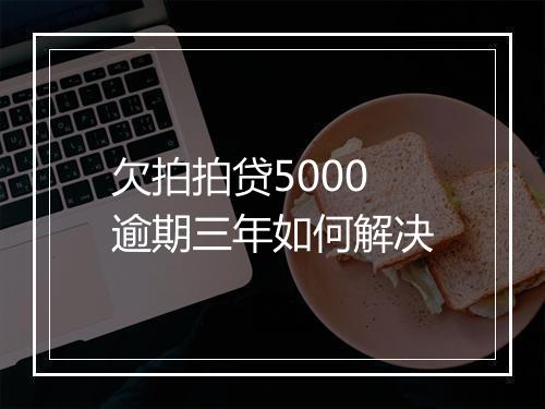 欠拍拍贷5000逾期三年如何解决