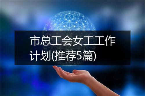 市总工会女工工作计划(推荐5篇)