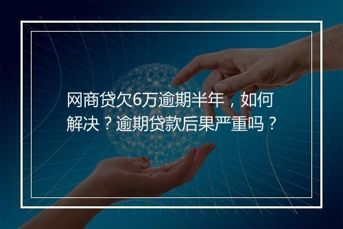 网商贷欠6万逾期半年，如何解决？逾期贷款后果严重吗？