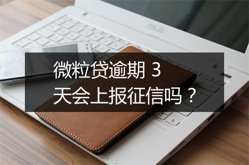 微粒贷逾期 3 天会上报征信吗？