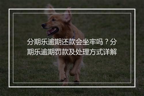 分期乐逾期还款会坐牢吗？分期乐逾期罚款及处理方式详解