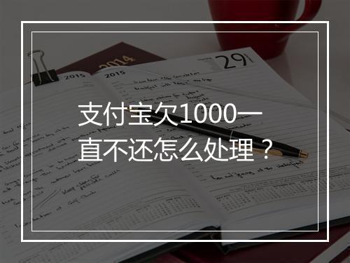 支付宝欠1000一直不还怎么处理？