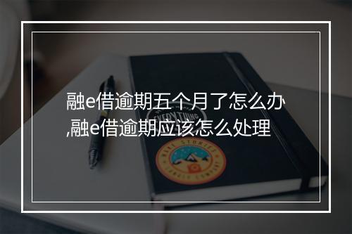 融e借逾期五个月了怎么办,融e借逾期应该怎么处理