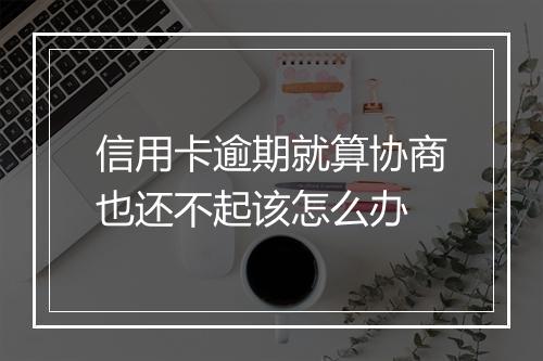 信用卡逾期就算协商也还不起该怎么办