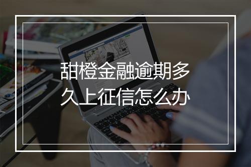 甜橙金融逾期多久上征信怎么办