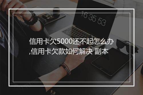 信用卡欠5000还不起怎么办,信用卡欠款如何解决 副本