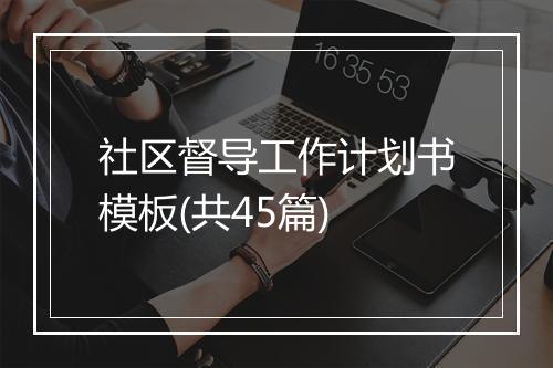 社区督导工作计划书模板(共45篇)