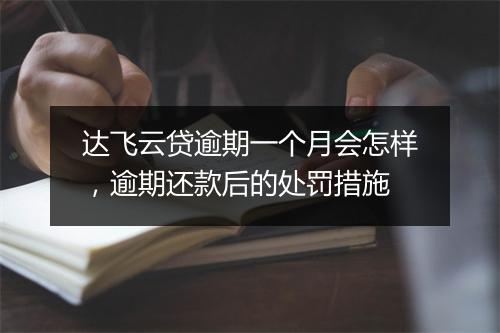 达飞云贷逾期一个月会怎样，逾期还款后的处罚措施