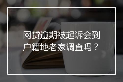 网贷逾期被起诉会到户籍地老家调查吗？