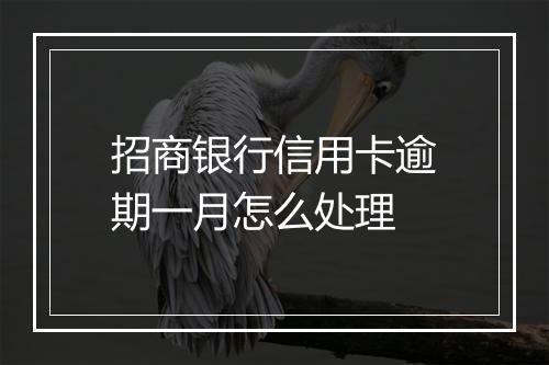 招商银行信用卡逾期一月怎么处理