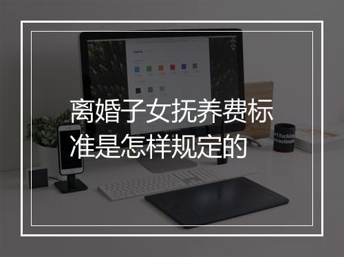 离婚子女抚养费标准是怎样规定的