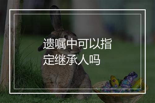 遗嘱中可以指定继承人吗