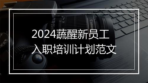 2024蔬醒新员工入职培训计划范文
