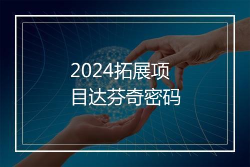 2024拓展项目达芬奇密码
