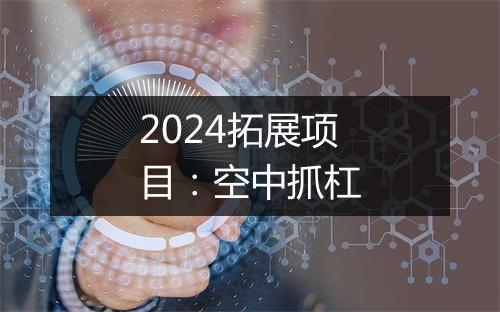 2024拓展项目：空中抓杠