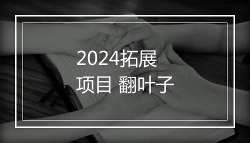 2024拓展项目 翻叶子
