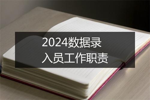 2024数据录入员工作职责
