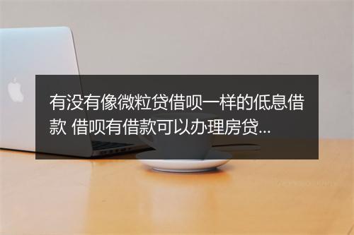 有没有像微粒贷借呗一样的低息借款 借呗有借款可以办理房贷吗