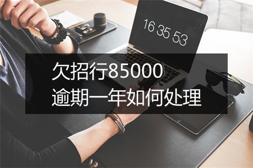 欠招行85000逾期一年如何处理