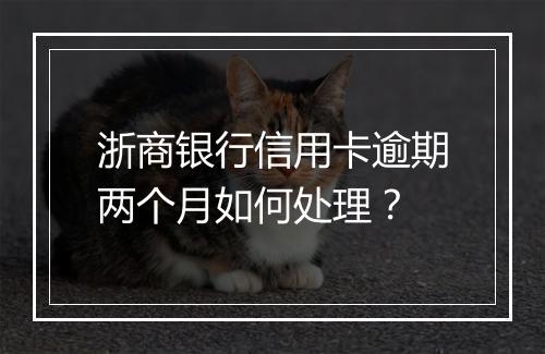 浙商银行信用卡逾期两个月如何处理？