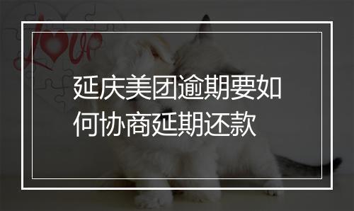 延庆美团逾期要如何协商延期还款