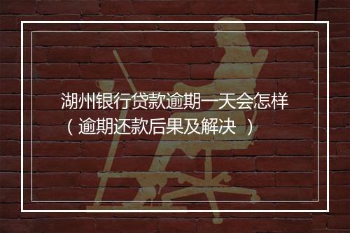 湖州银行贷款逾期一天会怎样（逾期还款后果及解决 ）