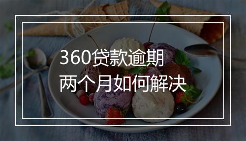 360贷款逾期两个月如何解决