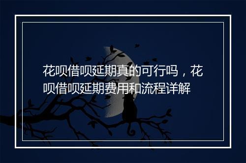 花呗借呗延期真的可行吗，花呗借呗延期费用和流程详解