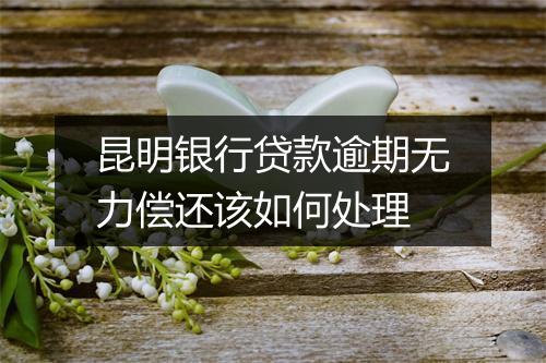 昆明银行贷款逾期无力偿还该如何处理