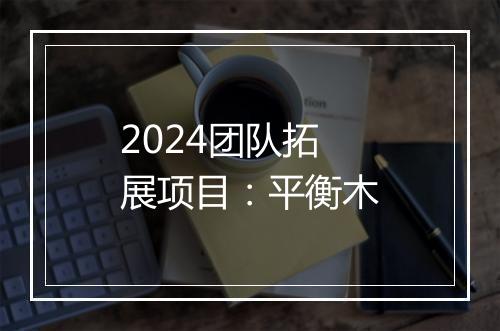 2024团队拓展项目：平衡木
