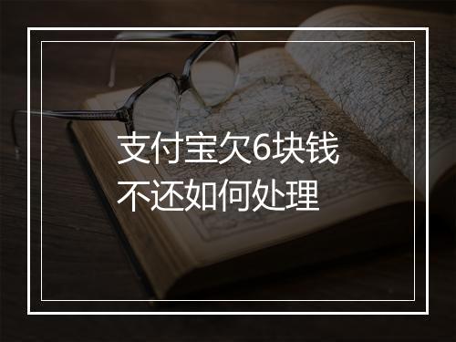 支付宝欠6块钱不还如何处理