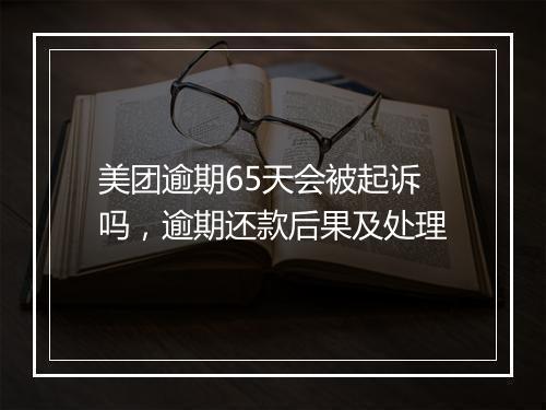 美团逾期65天会被起诉吗，逾期还款后果及处理