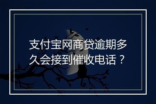 支付宝网商贷逾期多久会接到催收电话？