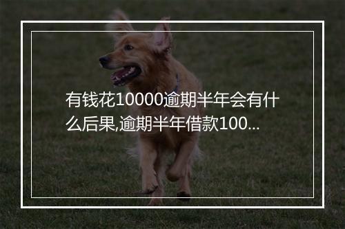 有钱花10000逾期半年会有什么后果,逾期半年借款10000的利息如何计算