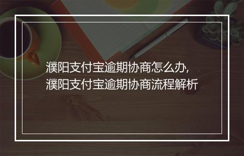 濮阳支付宝逾期协商怎么办,濮阳支付宝逾期协商流程解析