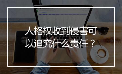 人格权收到侵害可以追究什么责任？