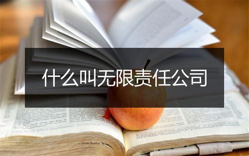 什么叫无限责任公司