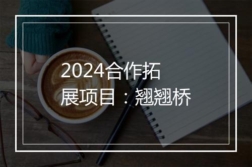 2024合作拓展项目：翘翘桥
