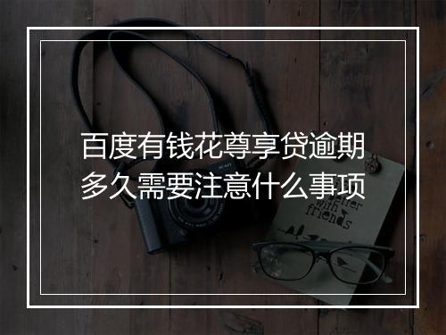 百度有钱花尊享贷逾期多久需要注意什么事项
