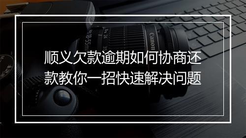 顺义欠款逾期如何协商还款教你一招快速解决问题
