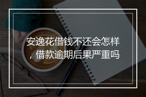 安逸花借钱不还会怎样，借款逾期后果严重吗