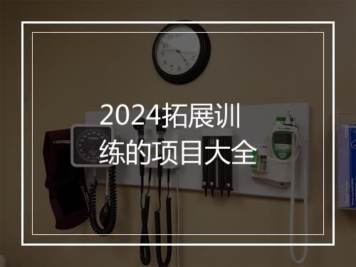 2024拓展训练的项目大全