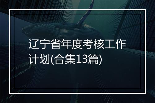 辽宁省年度考核工作计划(合集13篇)