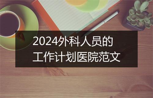 2024外科人员的工作计划医院范文