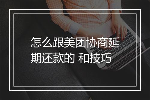 怎么跟美团协商延期还款的 和技巧